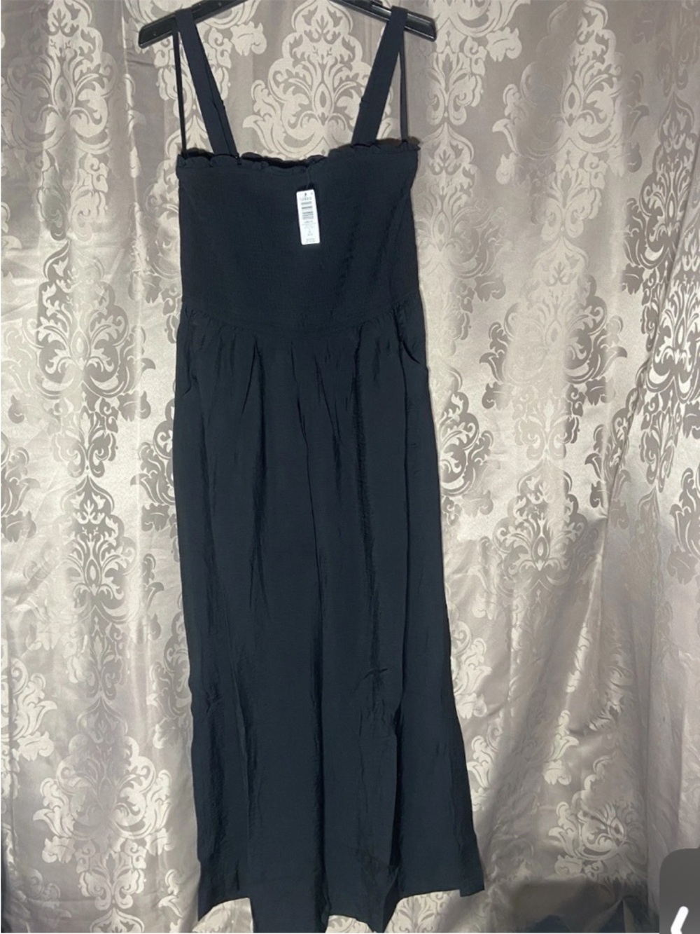 torrid Black Smocked Bodice Maxi Dress with Wide Straps